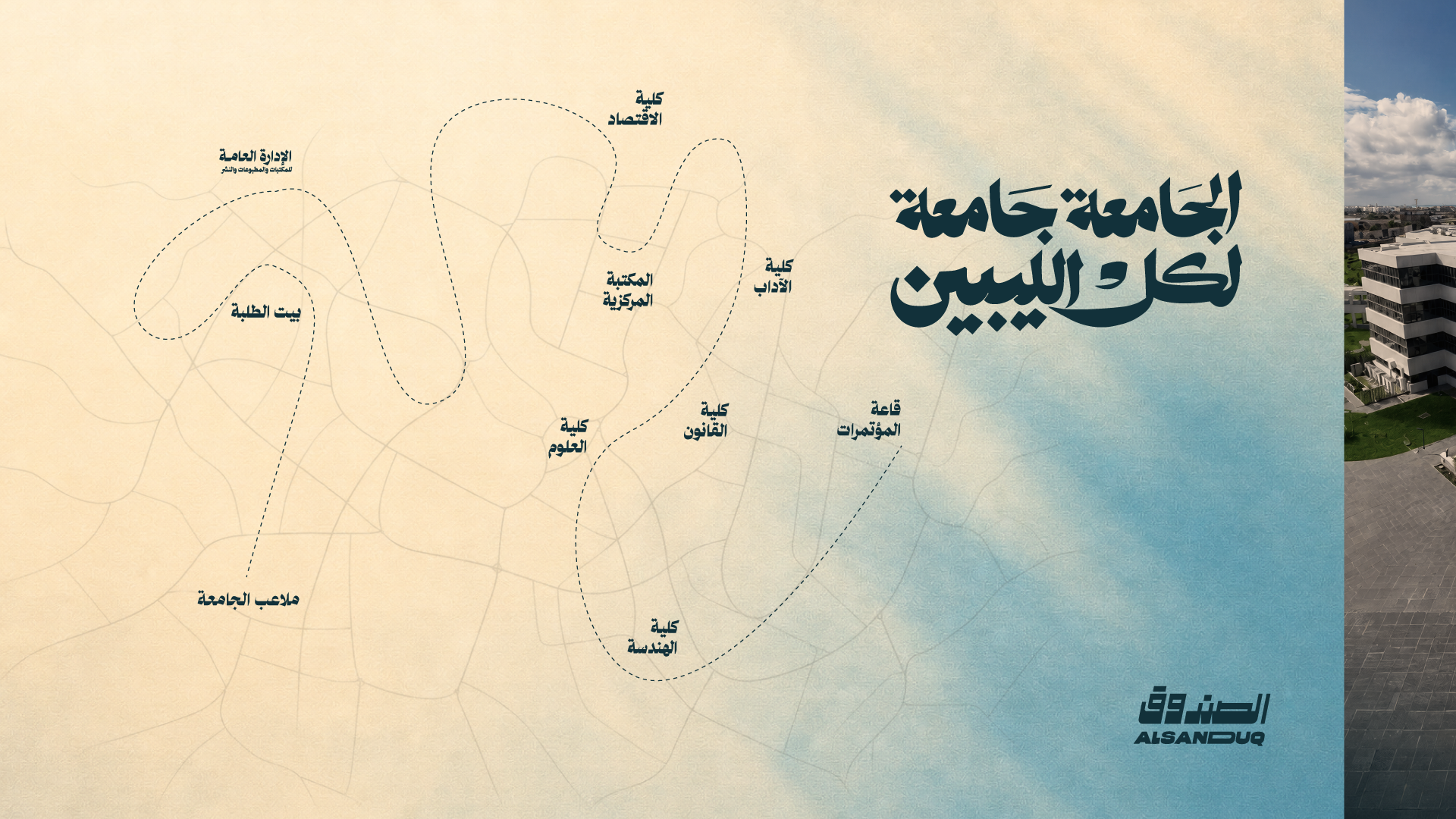 الخريطة التفاعلية للمباني الجديدة بجامعة بنغازي